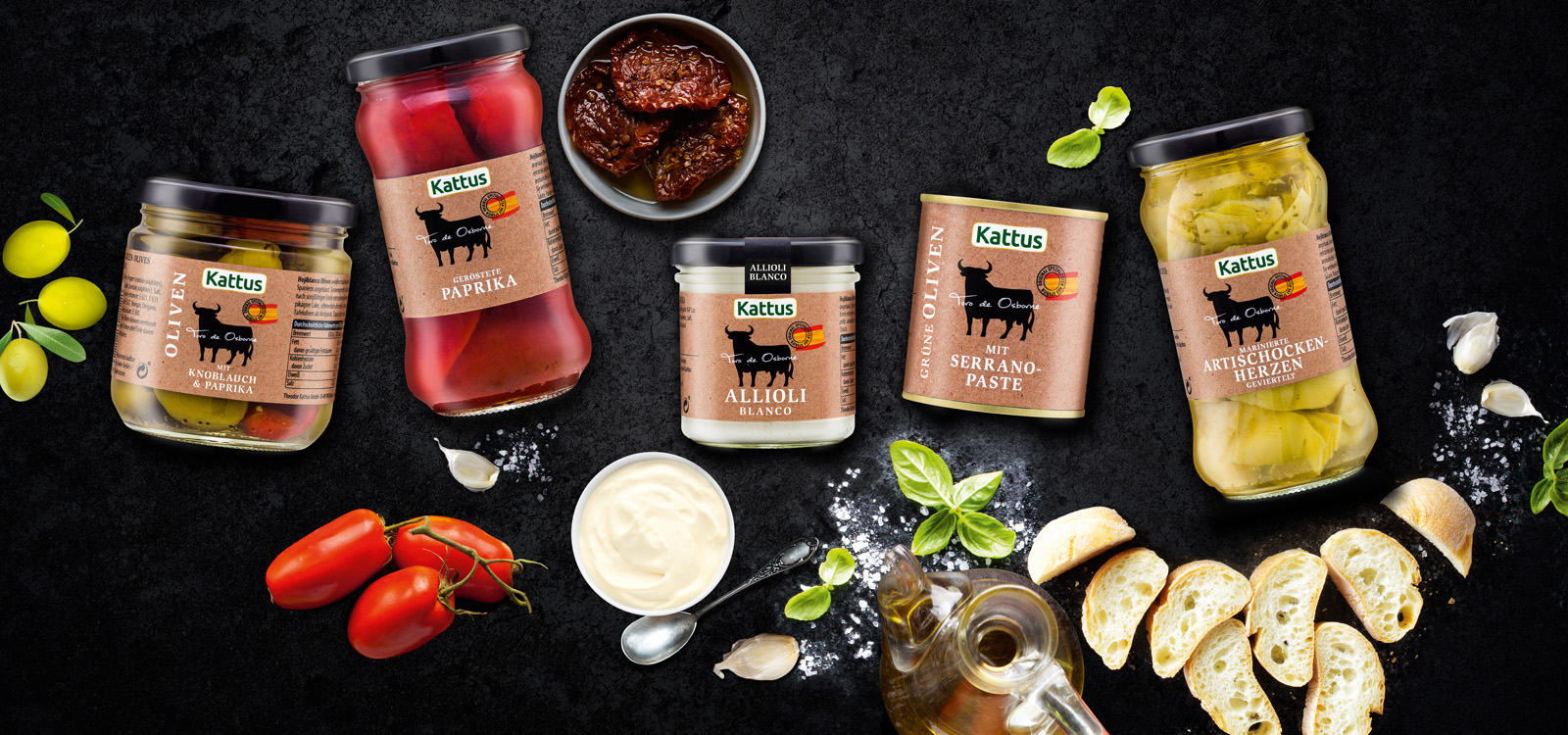 Tore de Osborne - Spezialit�ten aus Spanien. Packaging Design f�r Kattus.